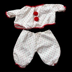 Cabbage Patch Vintage Unbranded Red White Clown Outfit